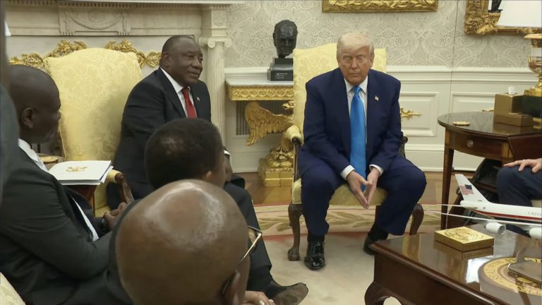 White South African farmers fleeing to Australia, Trump tells Ramaphosa in tense Oval Office meeting